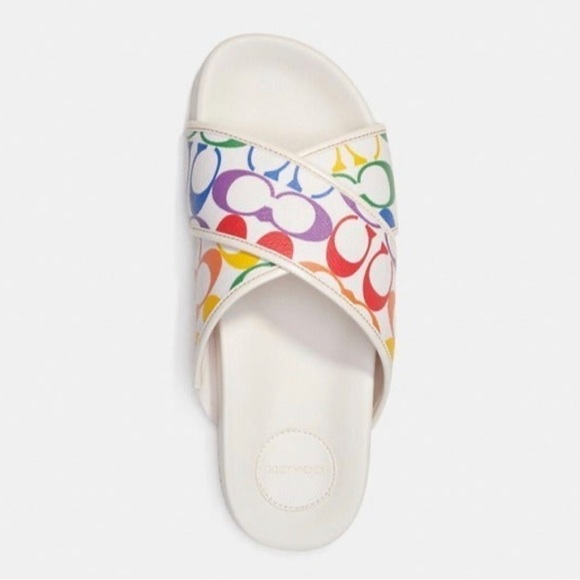 🌈 Coach Rainbow Signature Crossover Sandal - Picture 2 of 4